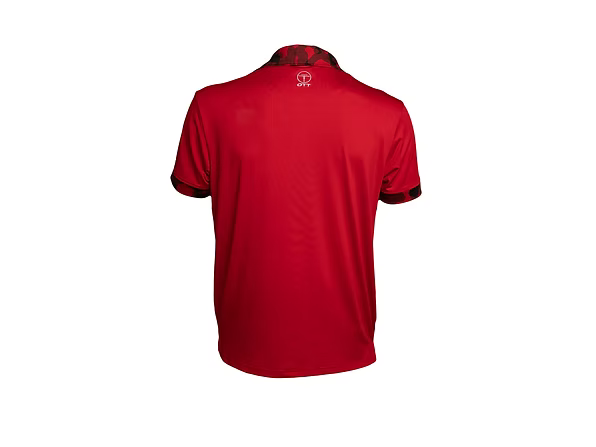 Men's Collarless Golf Polo Red