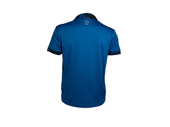 Men's Collarless Golf Polo Blue